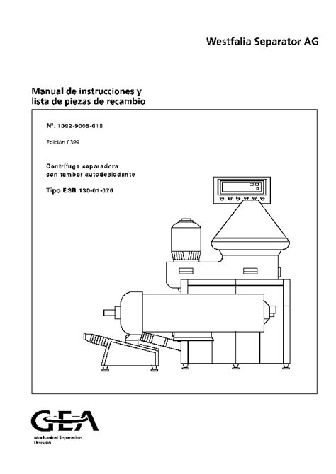 Westfalia Separator Manual Esb 130 01 076