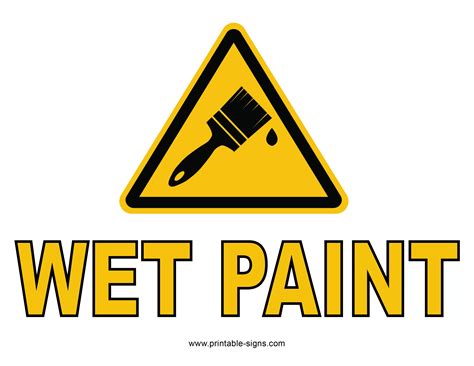 Wet Paint Sign Printable