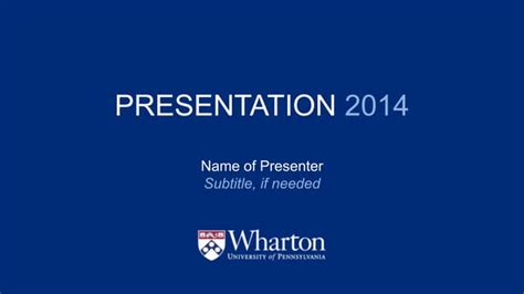Wharton Powerpoint Template