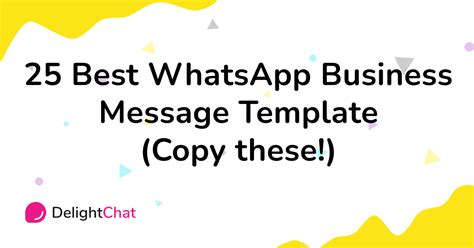 Whatsapp Business Message Template