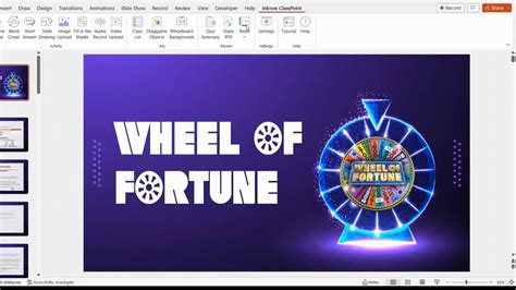 Wheel Of Fortune Powerpoint Template With Sound