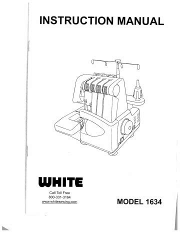 White Speedylock 1634 Instruction Manual