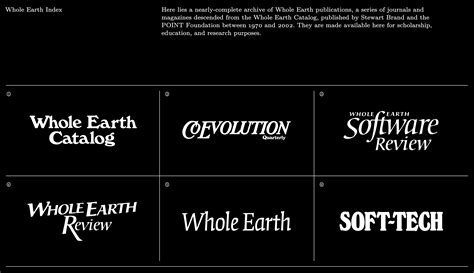 Whole Earth Catalog Font