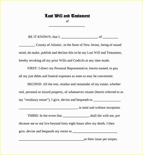 Will Template Tennessee