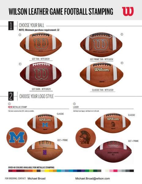 Wilson Football Size Chart