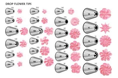 Wilton Piping Tips Chart
