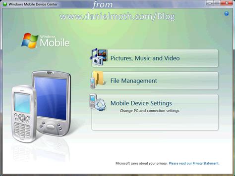 Windows Mobile Device Center User Manual