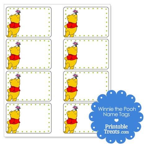 Winnie The Pooh Name Tags Printable