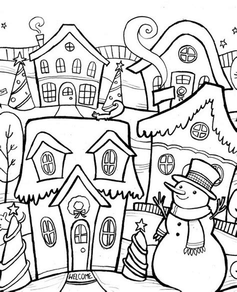 Winter Holiday Coloring Pages Printable