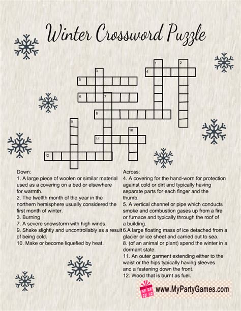 Winter Puzzles Printable