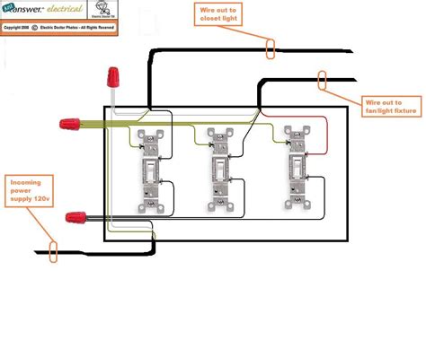 Wiring Diagram 3 Switch Gang Box