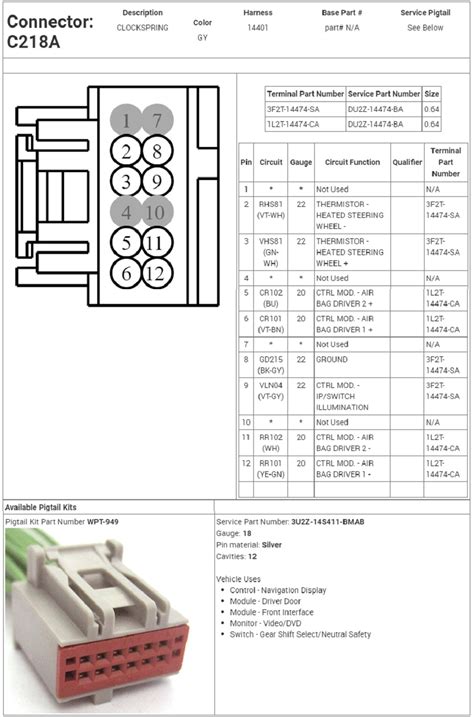 Wiring Diagram For 2008 F250 Clock Spring