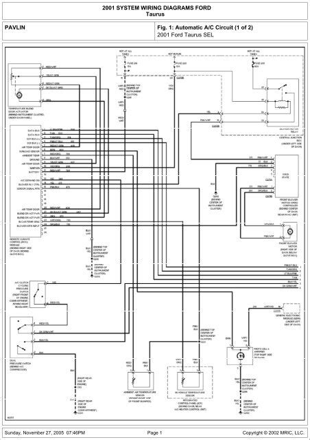 Wiring Diagram For A 05 Taurus