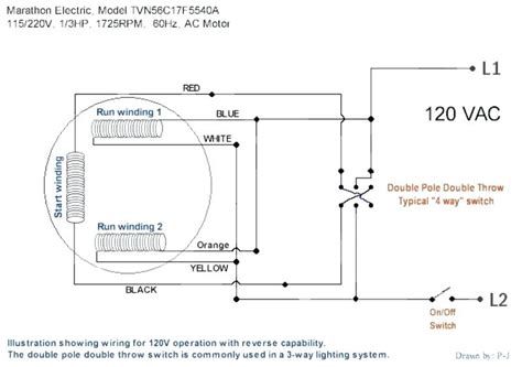 Wiring Diagram Single Phase Electric Motor 115 Volts