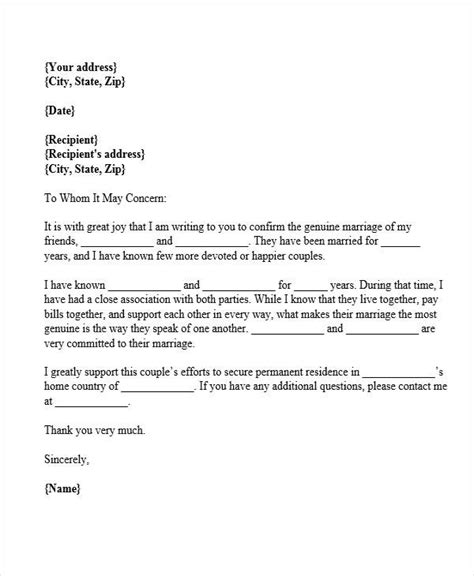 Witness Letter Template