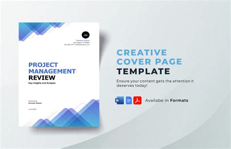Word Cover Page Template Free Download