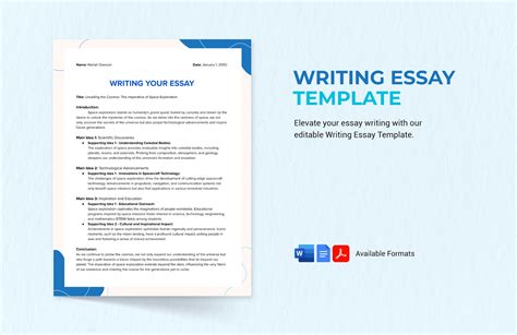 Word Essay Template