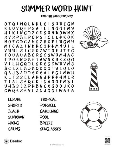 Word Hunt Printable