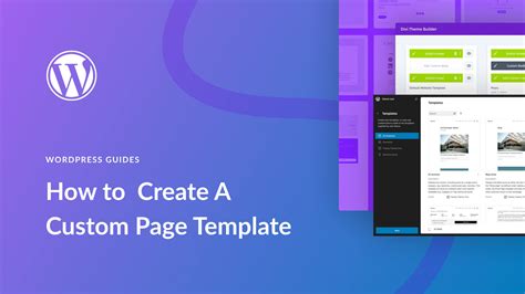 Wordpress Create A Template Page