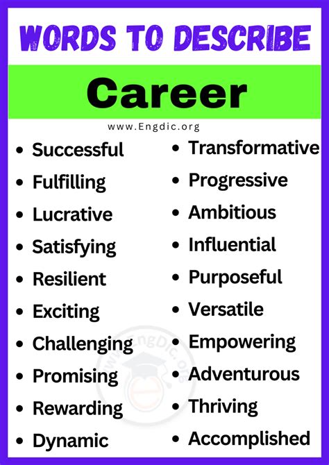 Words For Career