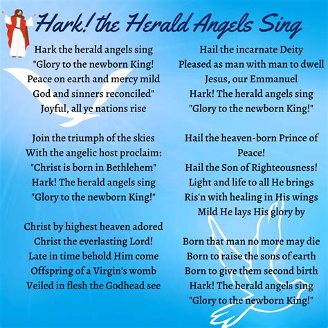Words To Hark The Herald Angels Sing Printable