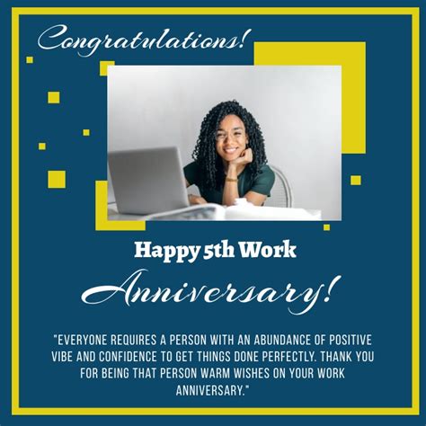 Work Anniversary Template