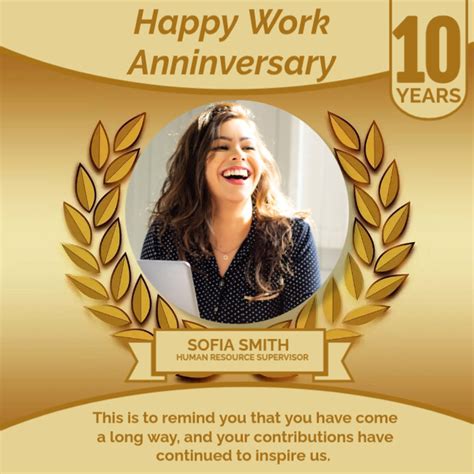 Work Anniversary Templates