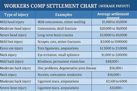 Workers' Comp Settlement Chart Oregon