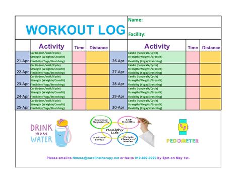 Workout Spreadsheet Template