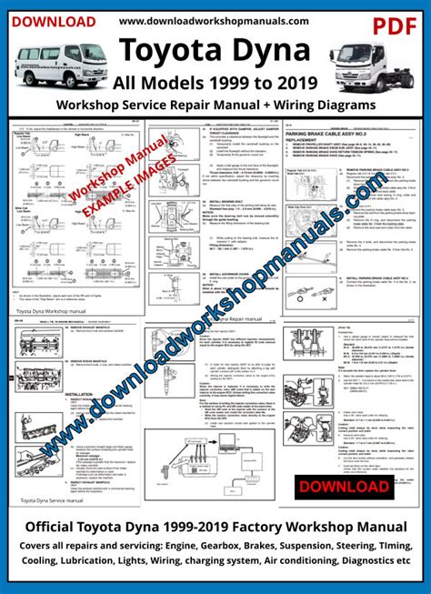 Workshop Manual For Toyota Dyna Truck 400