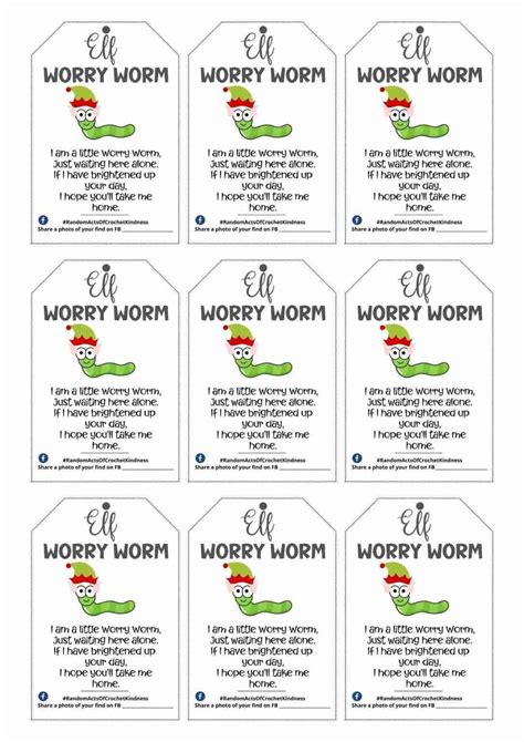 Worry Worm Printable