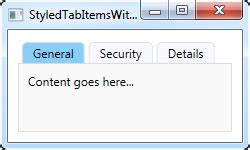 Wpf Tabcontrol Template