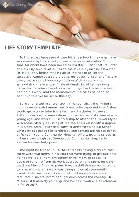 Write Your Life Story Template