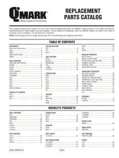 X Pro Replacement Parts Catalog