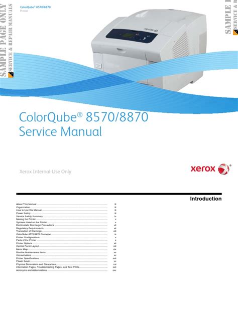 Xerox Colorqube 8570 8870 Printer Service Repair Manual