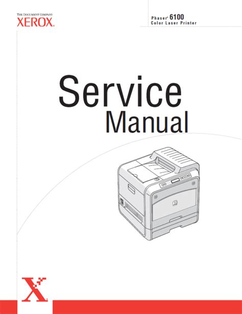 Xerox Phaser 6100 Color Laser Printer Service Repair Manual