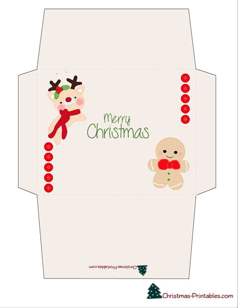 Xmas Envelope Template