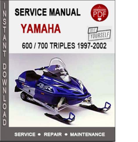 Yamaha 600 700 Triples Snowmobile Full Service Repair Manual 1997 2002