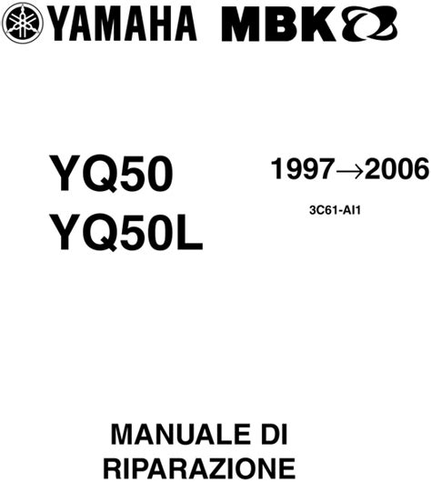 Yamaha Aerox Yq50 Yq 50 Service Repair Manual Download 97 06