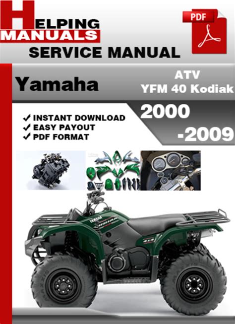 Yamaha Atv Yfm 40 Kodiak 2000 2009 Factory Service Repair Manual Download Pdf