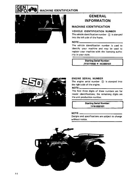 Yamaha Atv Yfm350er Moto 4 Service Repair Workshop Manual 1987 1990