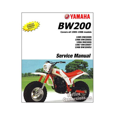 Yamaha Big Wheel 200 Bw200 Bw200n Bw200es Full Service Repair Manual 1985 1989