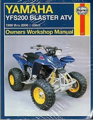 Yamaha Blaster Atv Yfs200 Service Repair Manual Pdf 1988 2006