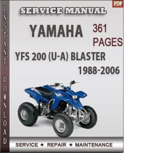 Yamaha Blaster Service Repair Workshop Manual 2002 2006