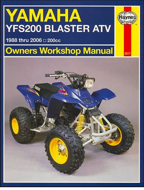 Yamaha Blaster Yfs200p 1988 2006 Workshop Service Manual