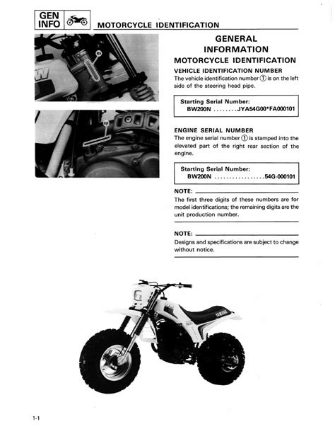 Yamaha Bw200 Service Manual Repair 1985 1989 Bw 200 Big Wheel