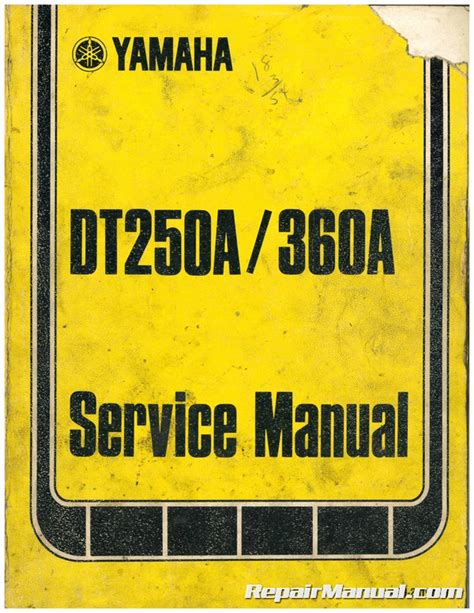 Yamaha Dt250a Dt360a Service Repair Manual 1973 1977