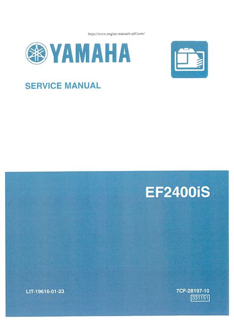 Yamaha Ef2400is Generator Models Service Manual