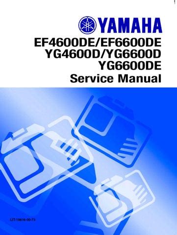 Yamaha Ef6600 Yg6600dx Ef4600 Yg4600 Generator Models Service Manual