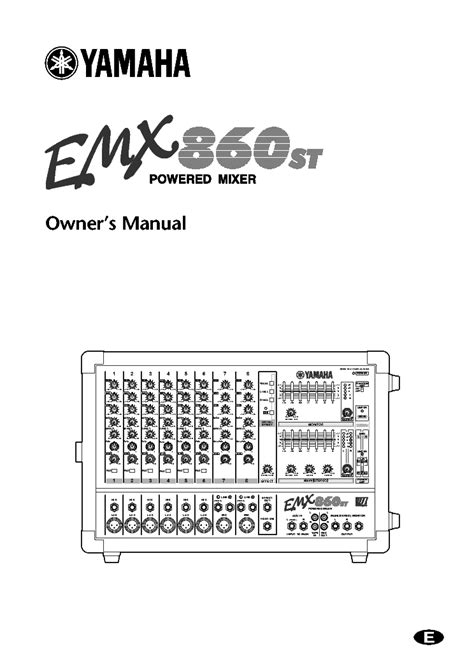 Yamaha Emx860st Mixer Service Manual Download